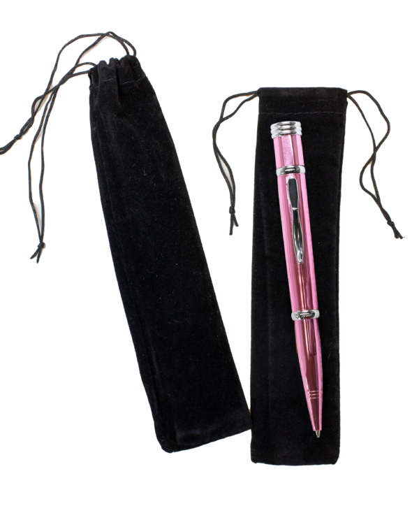 pink and silver perfume pen