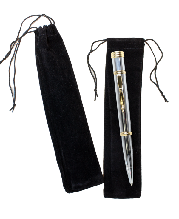 silver and gold perfume pen